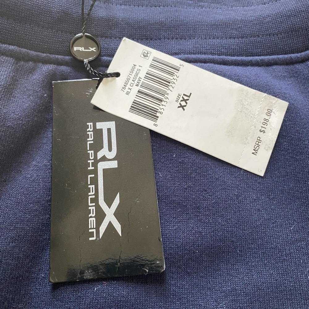 RLX Ralph Lauren Unit 02 Jogger Pants XXL Navy Blue Performance Knit Zip Pocket - Picture 15 of 16